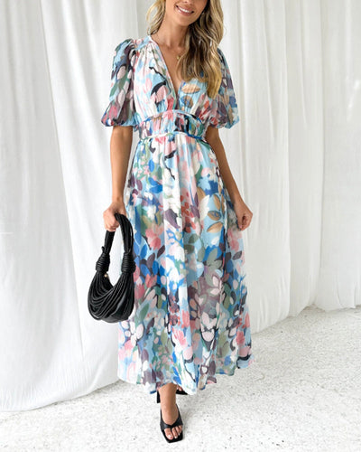 Sandra - Boho Floral Maxi Dress