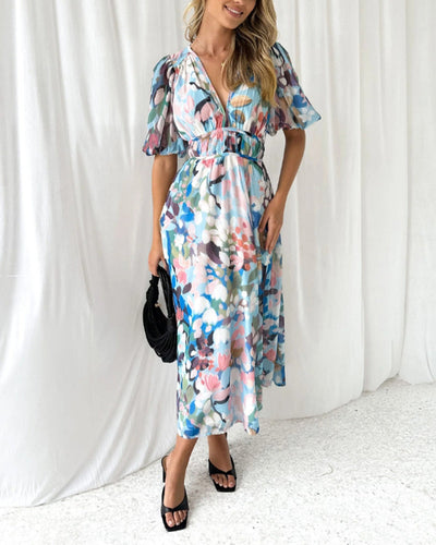 Sandra - Boho Floral Maxi Dress