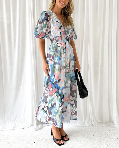 Sandra - Boho Floral Maxi Dress