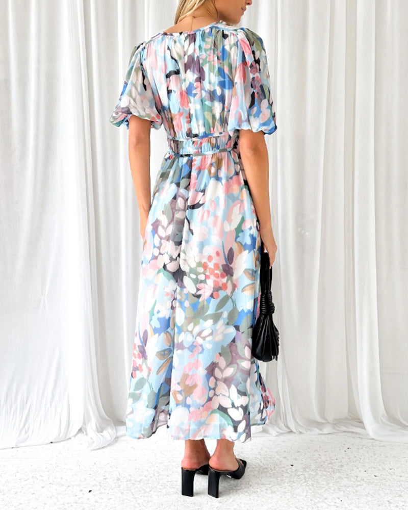 Sandra - Boho Floral Maxi Dress