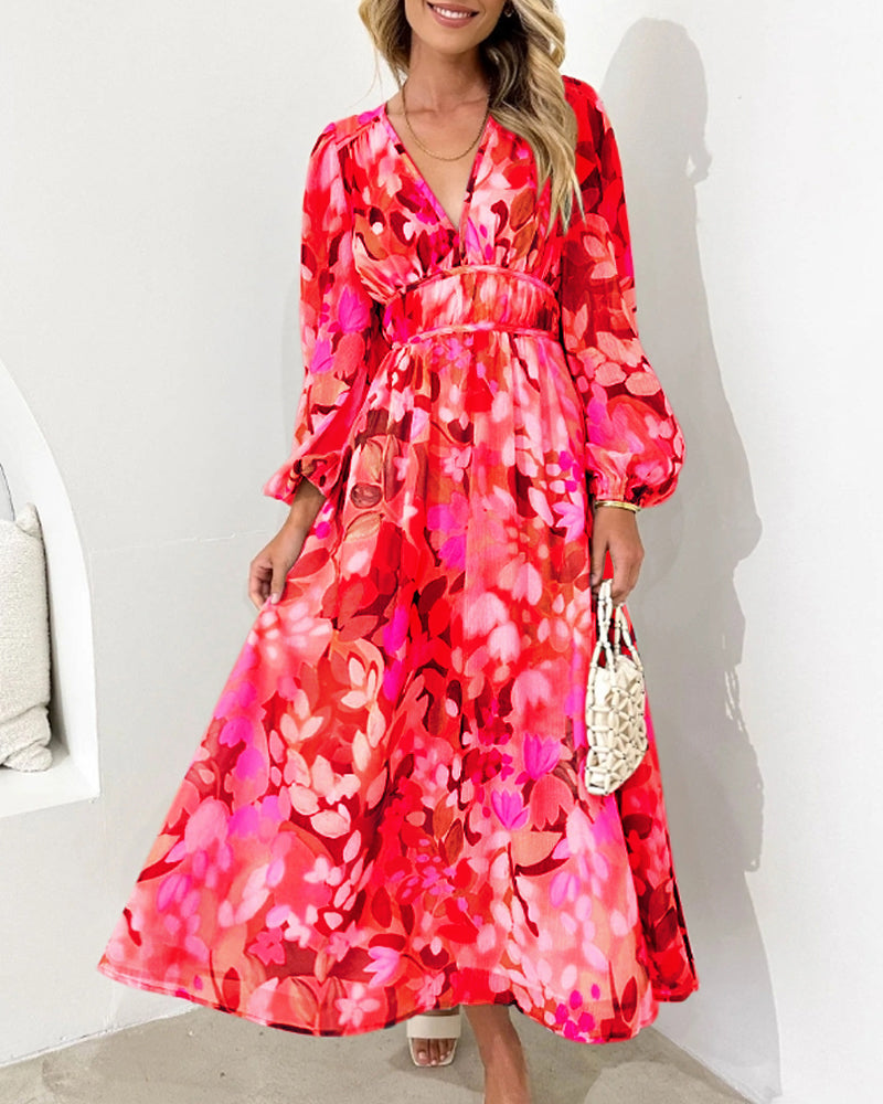Sandra - Boho Floral Maxi Dress