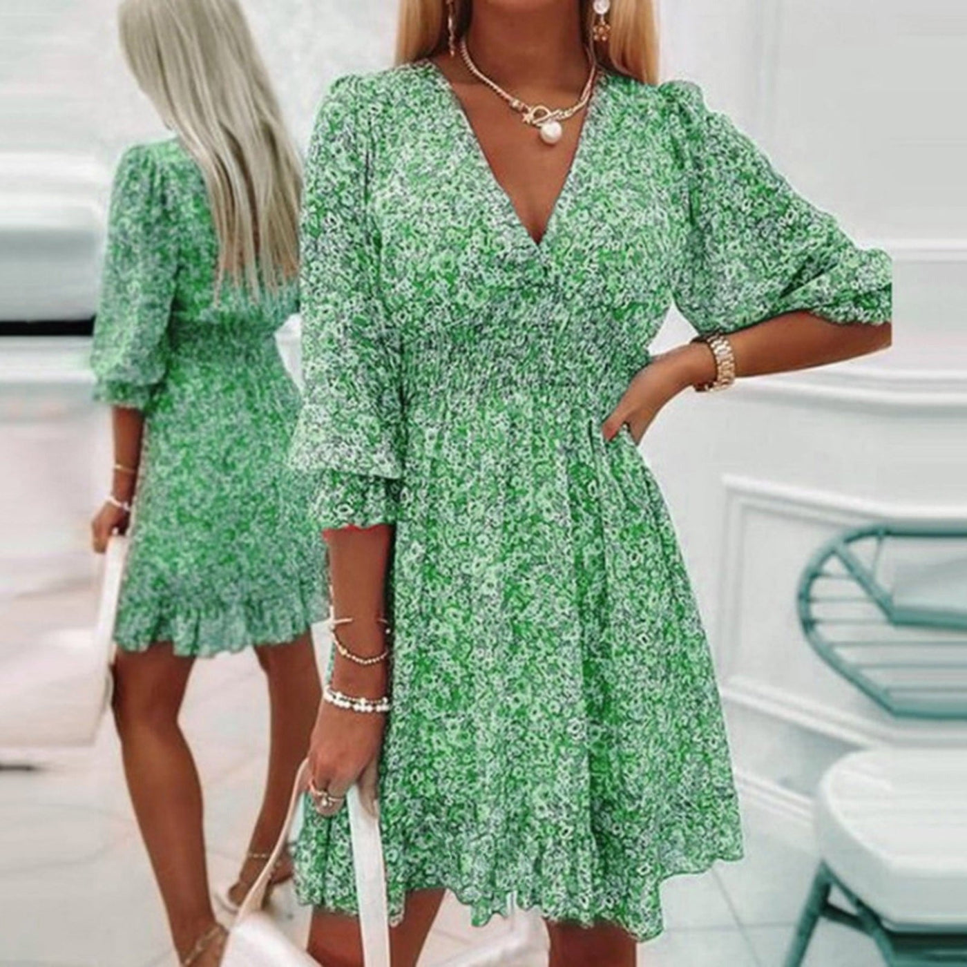 Shery - Elegant Floral Dress