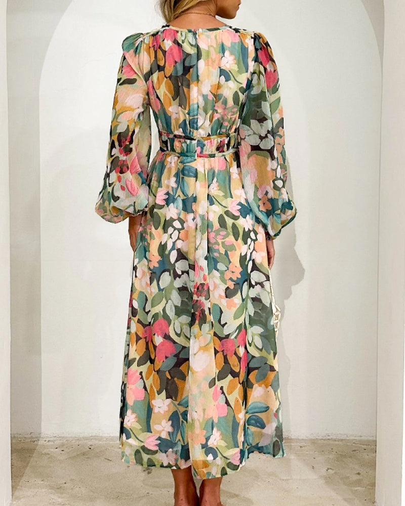 Sandra - Boho Floral Maxi Dress