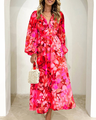 Sandra - Boho Floral Maxi Dress