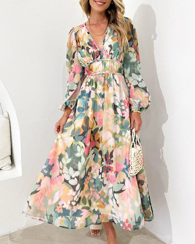 Sandra - Boho Floral Maxi Dress
