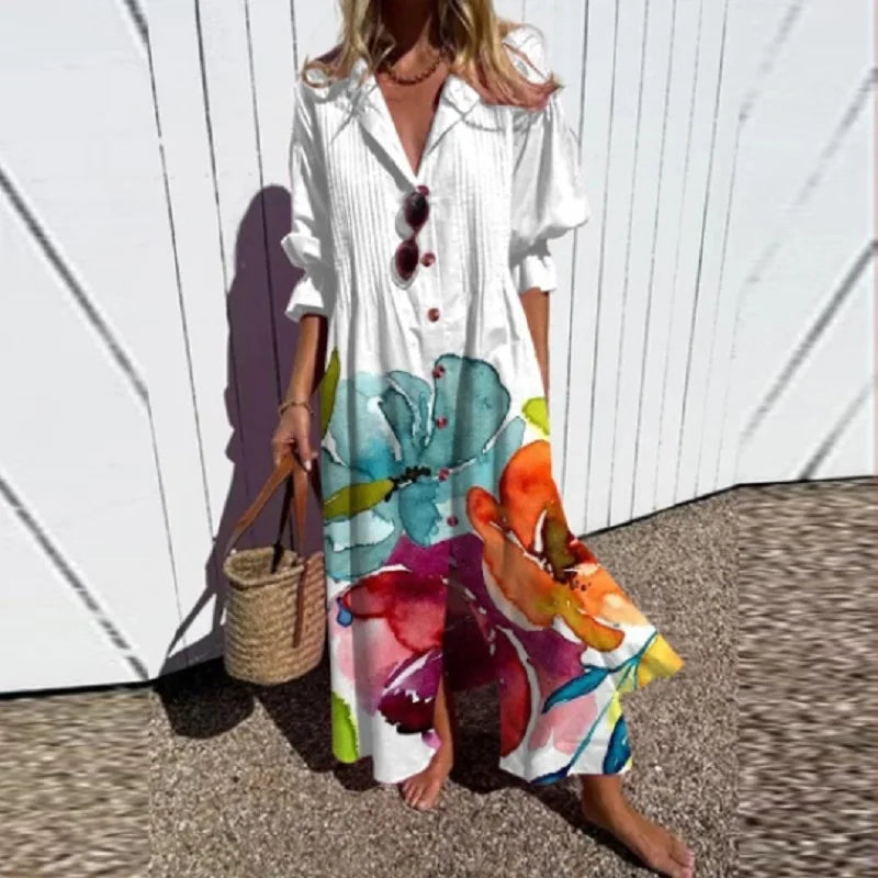 Erma - Vibrant Bloom Dress
