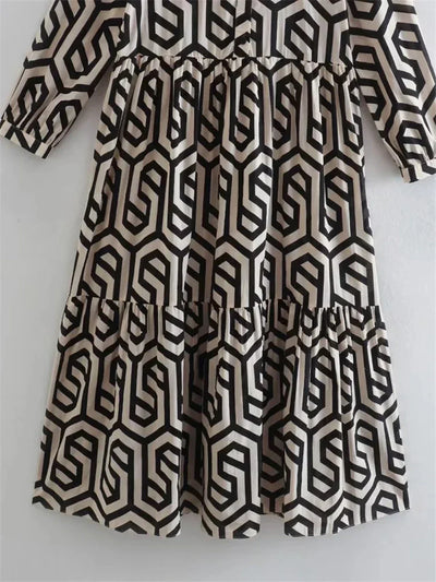 Rania - Geometric Print Dress