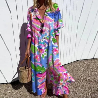 Erma - Vibrant Bloom Dress