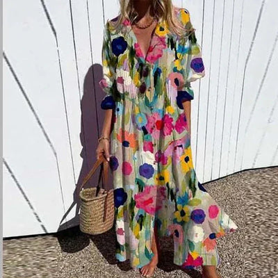 Erma - Vibrant Bloom Dress