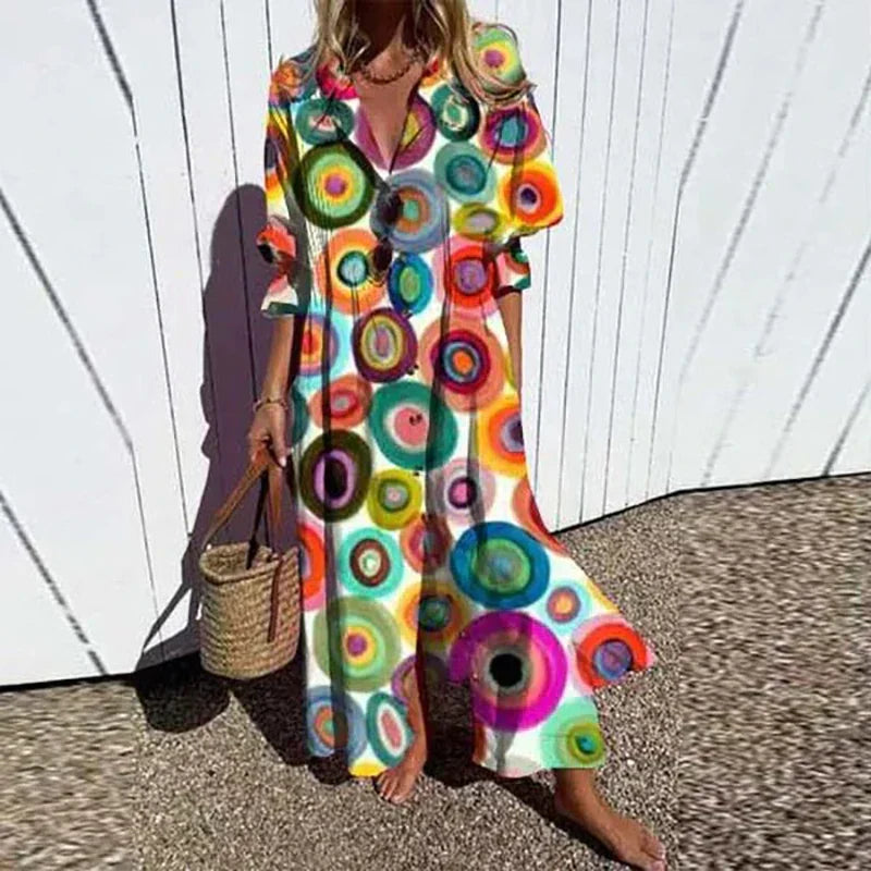 Erma - Vibrant Bloom Dress