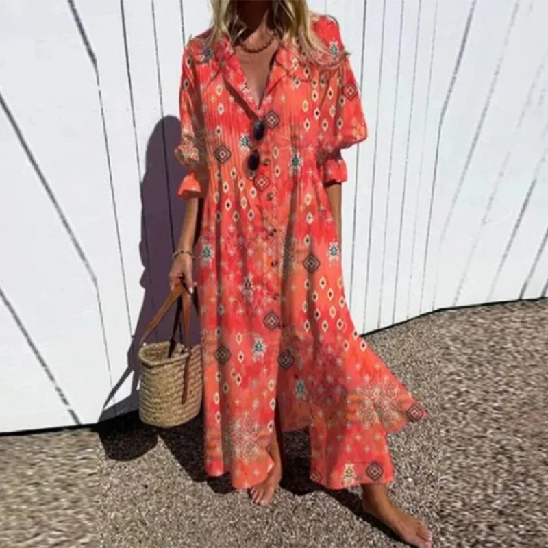 Erma - Vibrant Bloom Dress