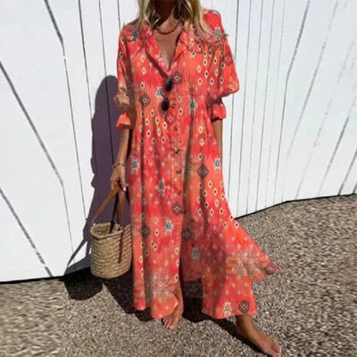 Erma - Vibrant Bloom Dress