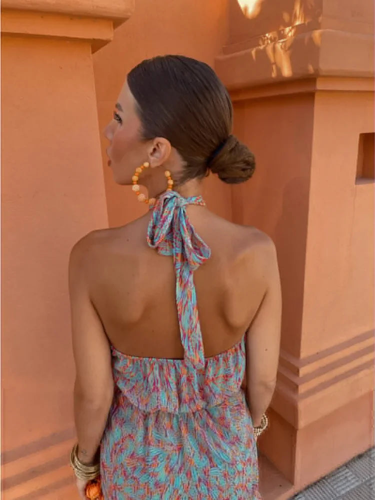 Adriana - Ruched Halter Dress
