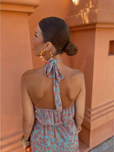 Adriana - Ruched Halter Dress
