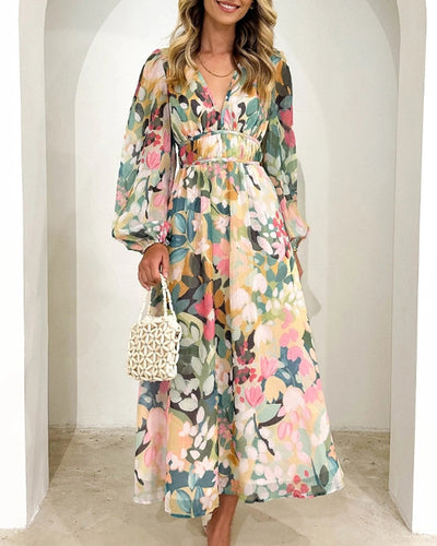Sandra - Boho Floral Maxi Dress