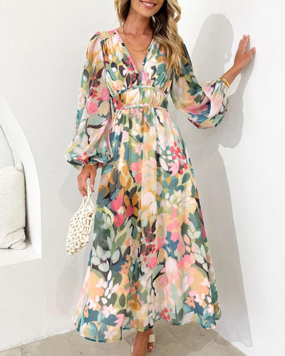 Sandra - Boho Floral Maxi Dress